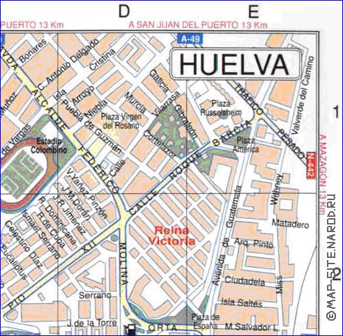 carte de Huelva