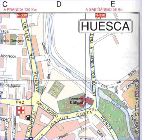 mapa de Huesca