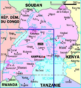 carte de Ouganda