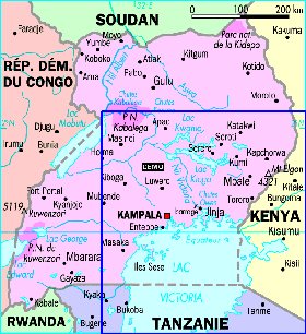 carte de Ouganda