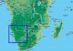carte de Afrique australe