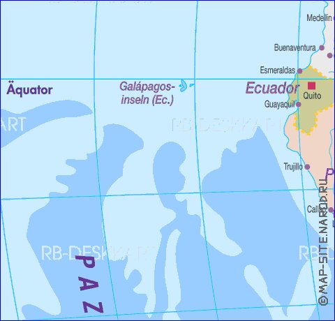 Politique carte de Amerique du Sud en allemand