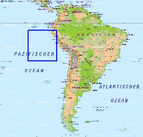 carte de Amerique du Sud