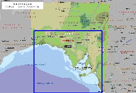 carte de Australie-Meridionale en anglais