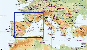 carte de Europe du Sud