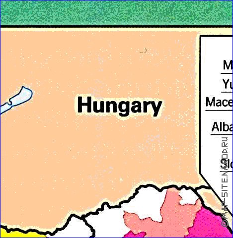 Administrativa mapa de Jugoslavia em ingles