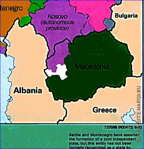 Administrativa mapa de Jugoslavia em ingles