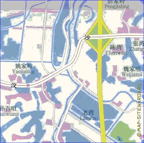 mapa de Wuhan