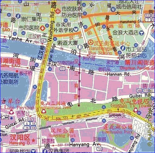 mapa de Wuhan