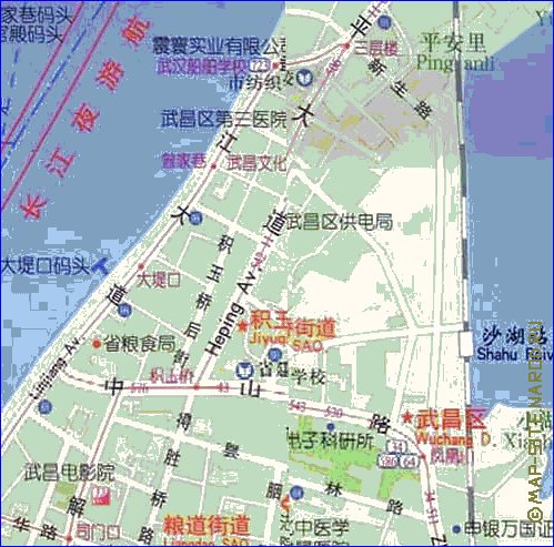 mapa de Wuhan