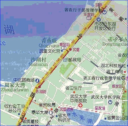 mapa de Wuhan