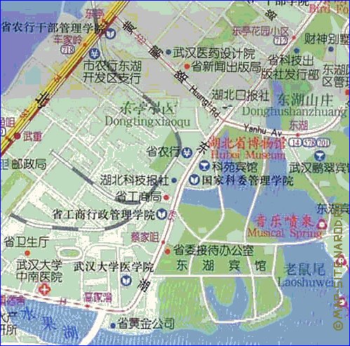 mapa de Wuhan