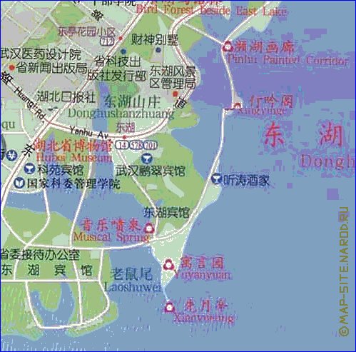 mapa de Wuhan