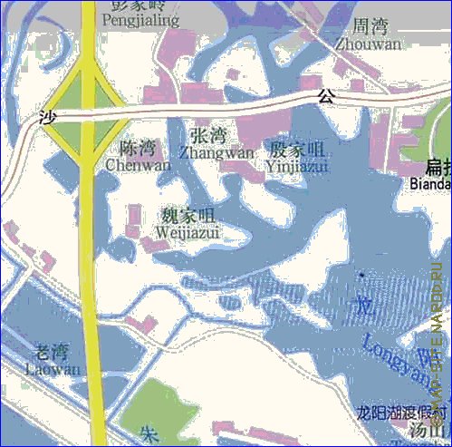 mapa de Wuhan