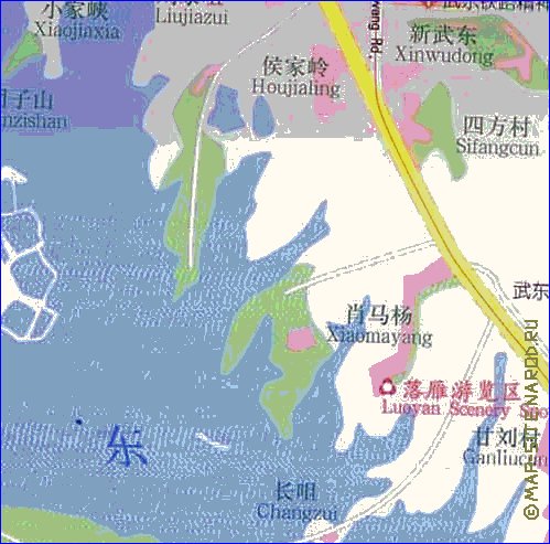 mapa de Wuhan