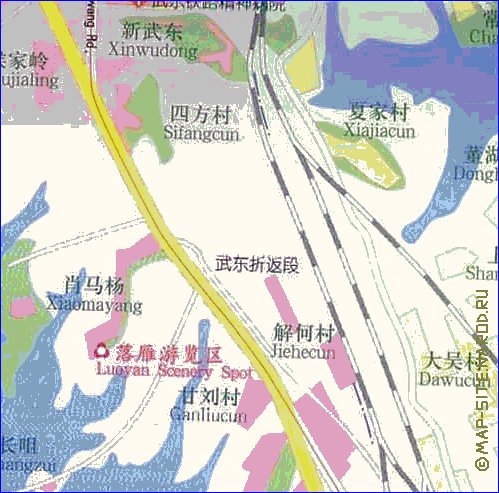 mapa de Wuhan