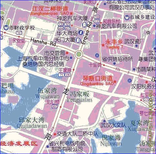 mapa de Wuhan