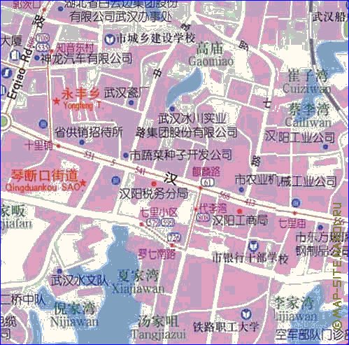 mapa de Wuhan