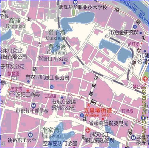 mapa de Wuhan