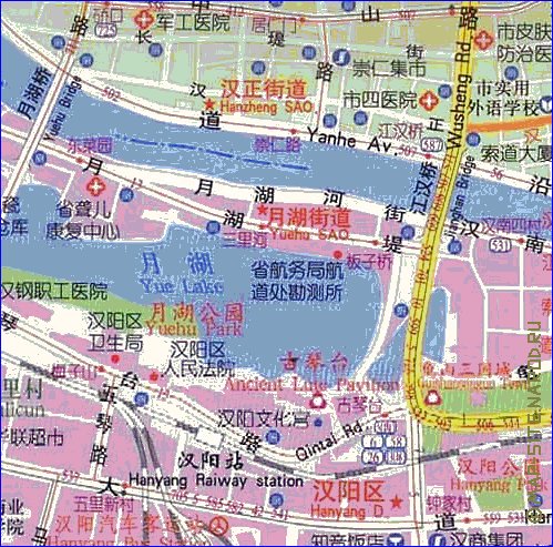 mapa de Wuhan