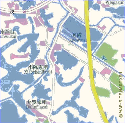 mapa de Wuhan