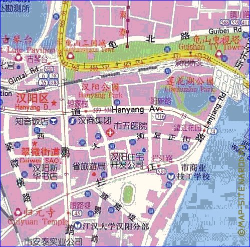 mapa de Wuhan