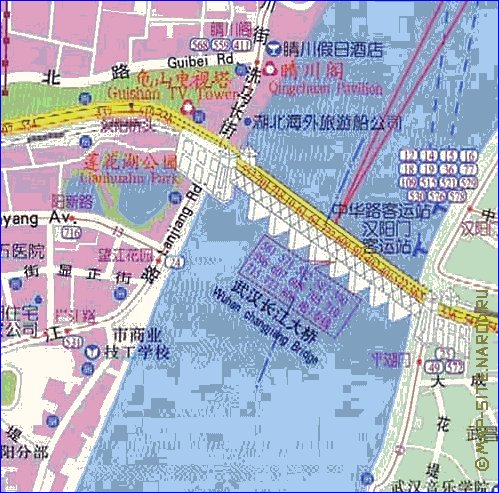 mapa de Wuhan