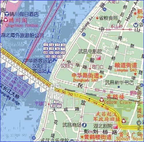 mapa de Wuhan