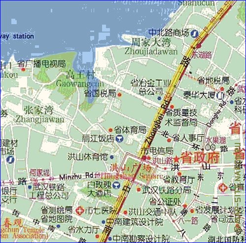 mapa de Wuhan