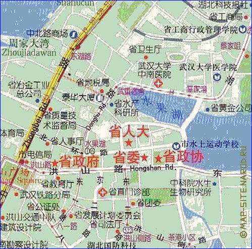 mapa de Wuhan