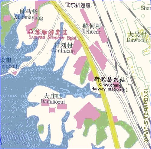 mapa de Wuhan