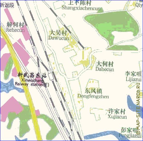 mapa de Wuhan