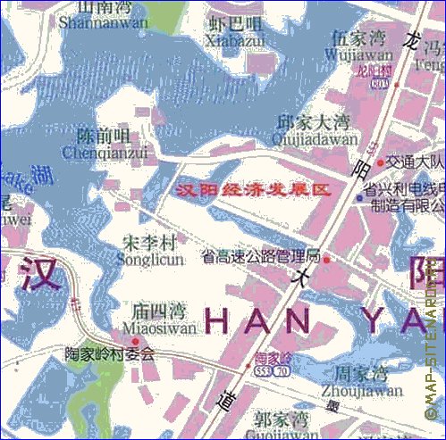 mapa de Wuhan