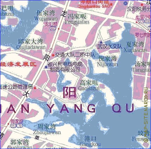 mapa de Wuhan