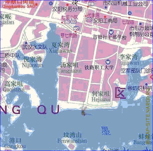 mapa de Wuhan