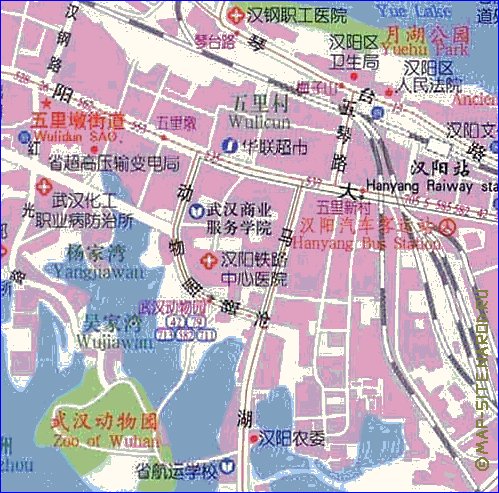 mapa de Wuhan