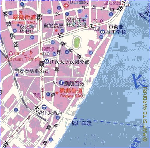 mapa de Wuhan