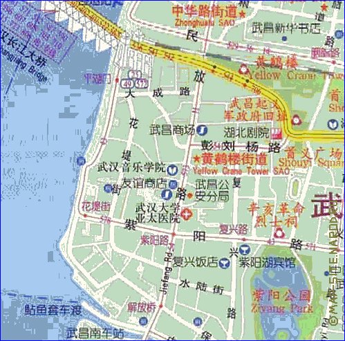 mapa de Wuhan