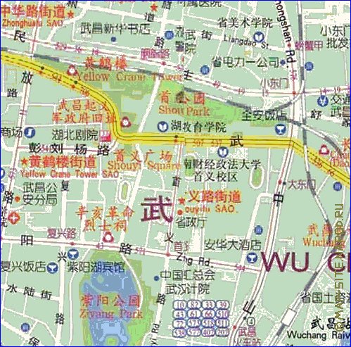 mapa de Wuhan