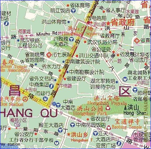 mapa de Wuhan