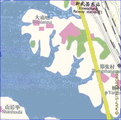 mapa de Wuhan