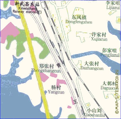 mapa de Wuhan