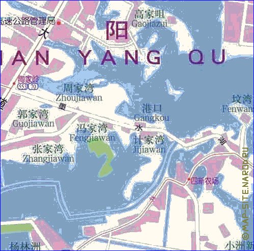 mapa de Wuhan