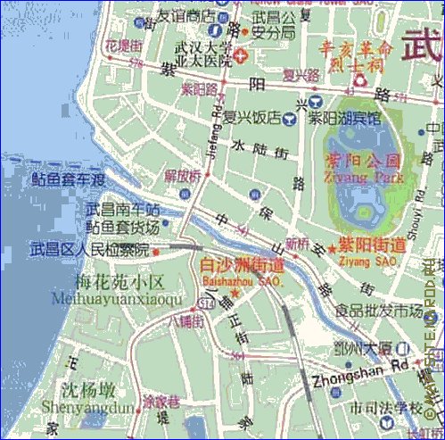 mapa de Wuhan