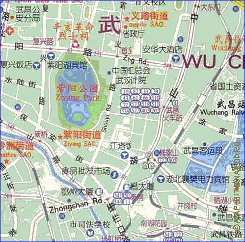 mapa de Wuhan