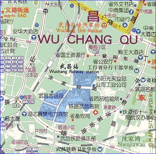 mapa de Wuhan