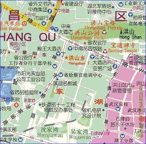 mapa de Wuhan