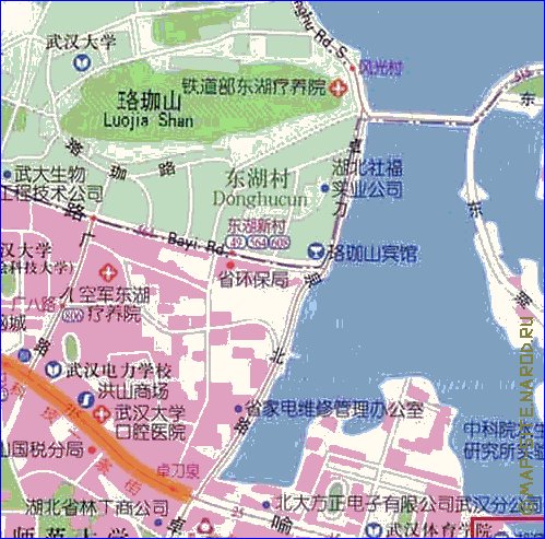 mapa de Wuhan