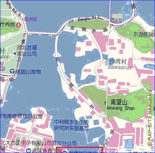 mapa de Wuhan