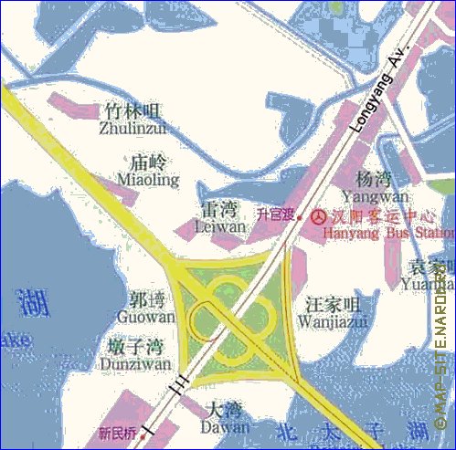 mapa de Wuhan